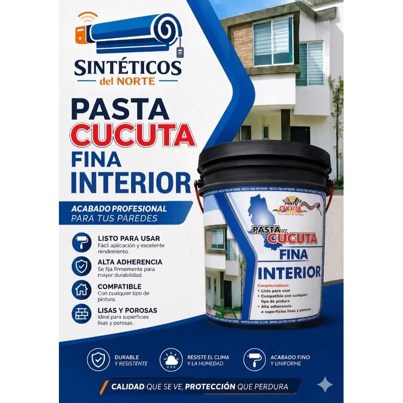 Pasta Fina Interior Pasta Cúcuta Cuñete 5 Galones - PASTA | Sintéticos del Norte