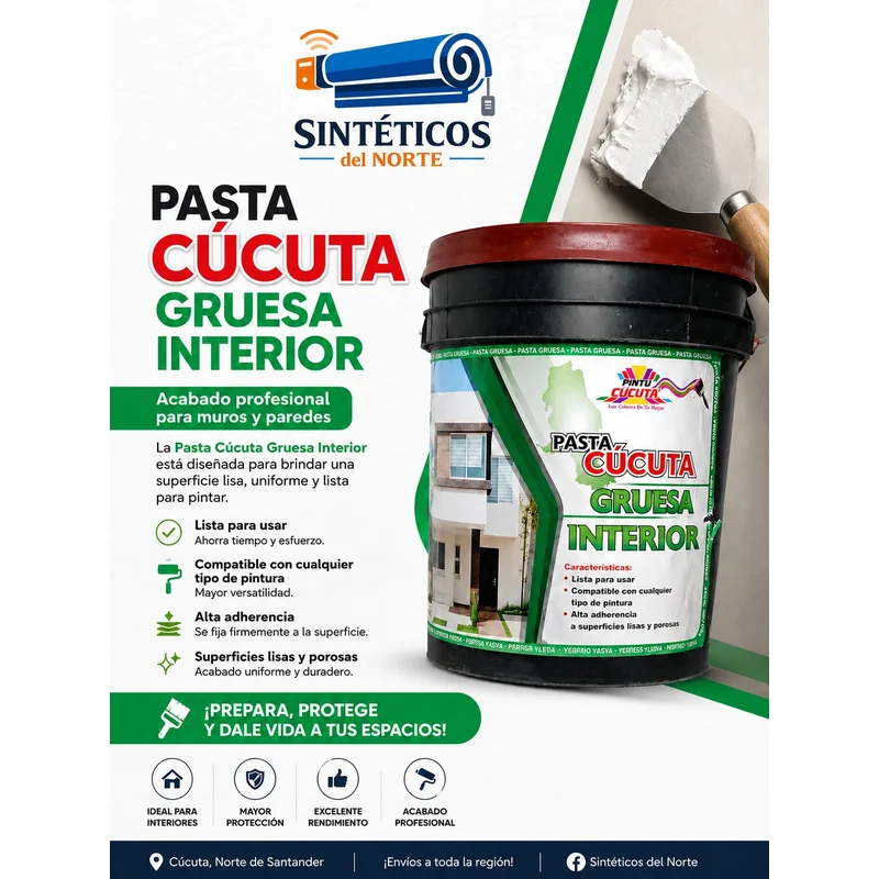 Pasta Gruesa Interior Pasta Cucuta Cuñete 5 Galones - PASTA | Sintéticos del Norte