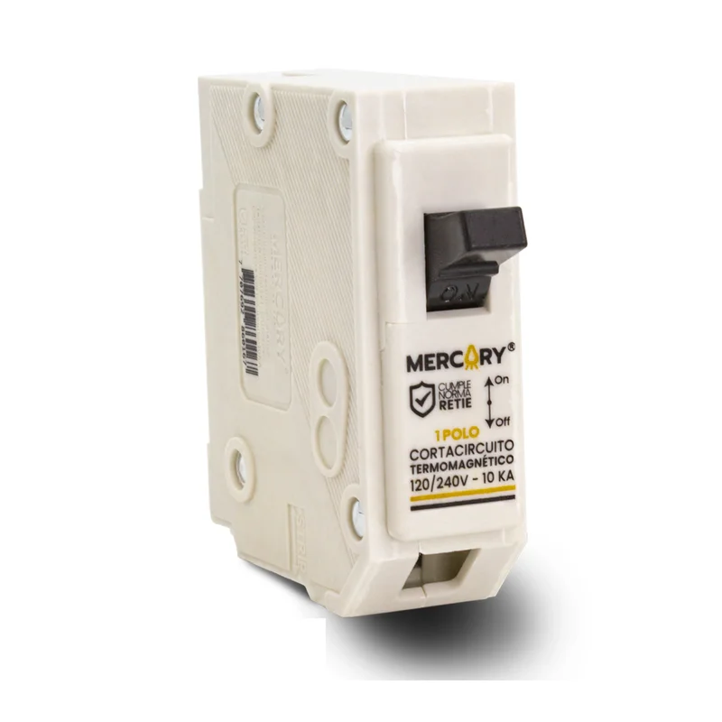 [ebm01] Breaker Tlm 1p 15a Enchufable White Mercury Para Tablero Eléctrico En Cúcuta - ILUMINACION | Sintéticos del Norte