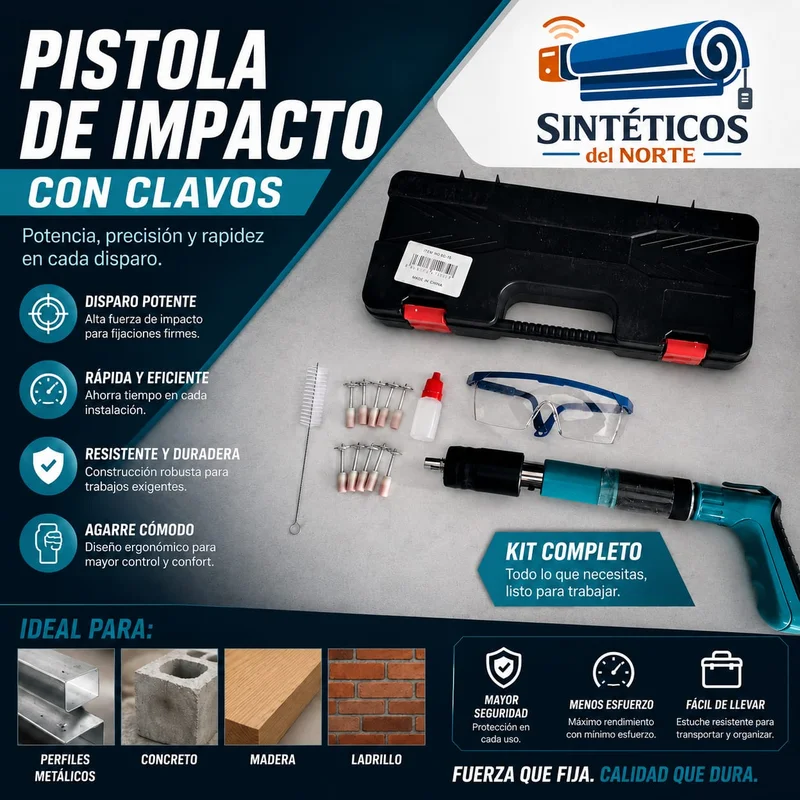 Pistola De Impacto Para Clavos Y Perfilería Drywall | Instalación De Cielo Raso Pvc Y Construcción Liviana En Cúcuta - HERRAMIENTA | Sintéticos del Norte