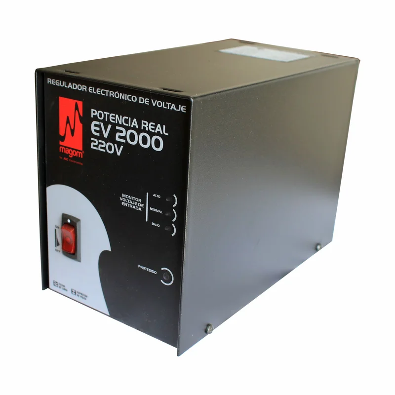 Regulador Estabilizador De Voltaje 220v 2000va Potencia Real Para Portones Eléctricos, Motores Y Equipos Electrónicos Ref Ev2000220v - REGULADORES DE VOLTAJE | Sintéticos del Norte