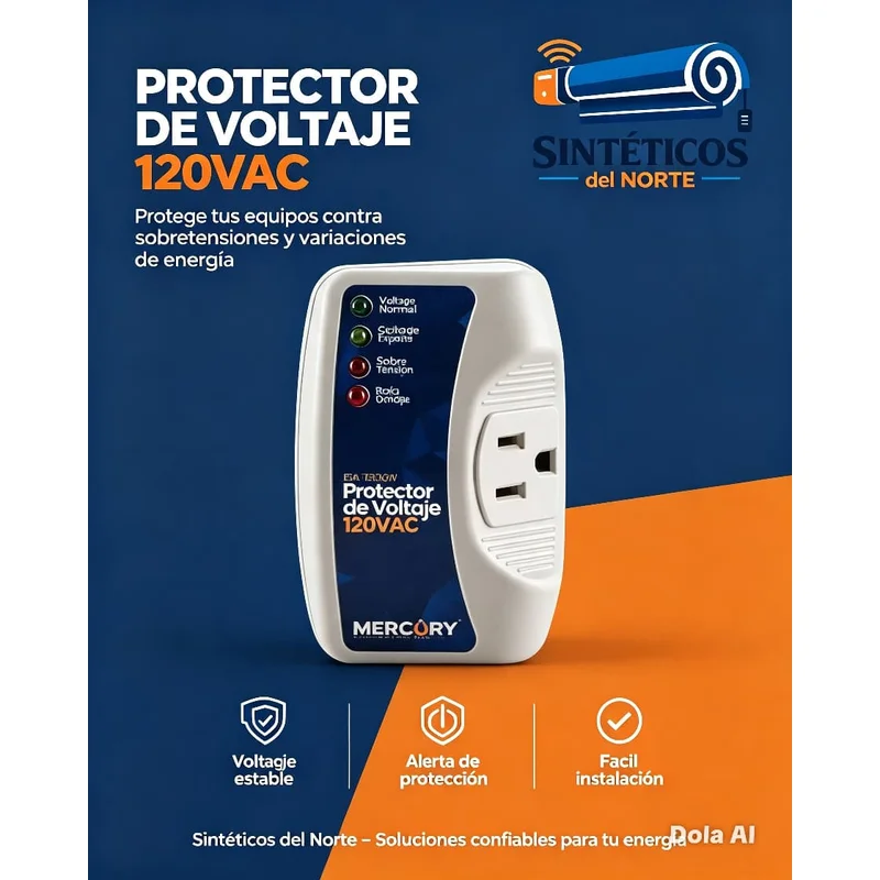 Protector De Voltaje Para Equipos 120v 15a 1800w Mercury Eca110 - FERRETERIA | Sintéticos del Norte