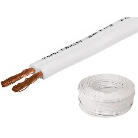 Cable Duplex Blanco 2x14 * 1m Eco Nacional - ILUMINACION | Sintéticos del Norte