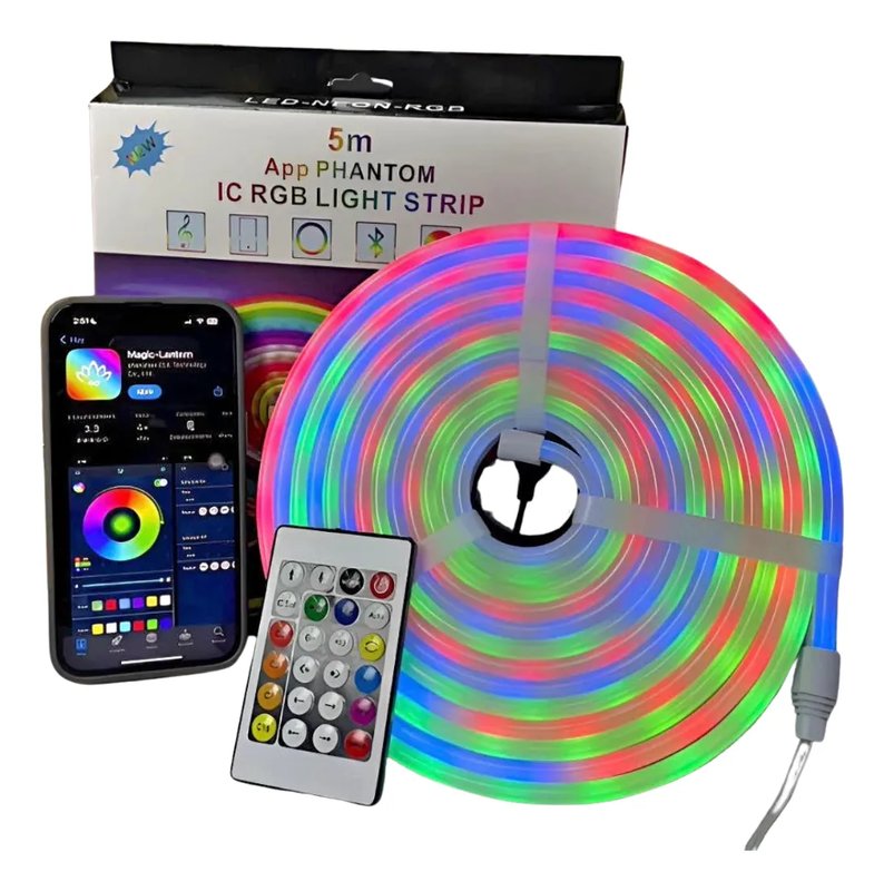 Cinta Led Neón Flex Rgb Magic Running Usb 5m Ref Icl253 – Luz Dinámica Decorativa - ILUMINACION | Sintéticos del Norte