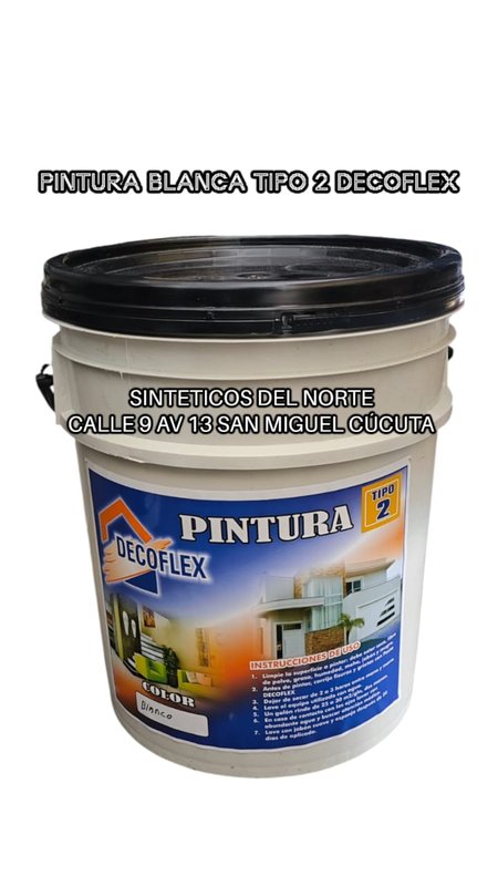 Pintura Blanca Tipo 2 Decoflex Cuñete - PINTURA | Sintéticos del Norte