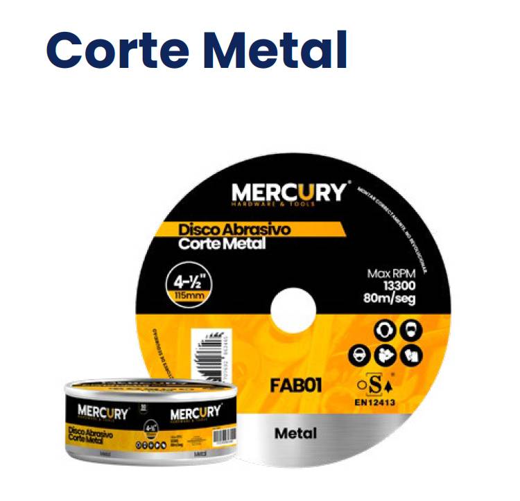 Disco 4 1/2" 1.2mm Corte Metal Fab01 - FERRETERIA | Sintéticos del Norte