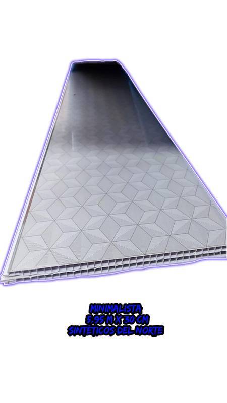 Lamina Cielo Raso En Pvc Ref Minimalista 5,95 M * 0,30 M - Cielo Raso PVC | Sintéticos del Norte