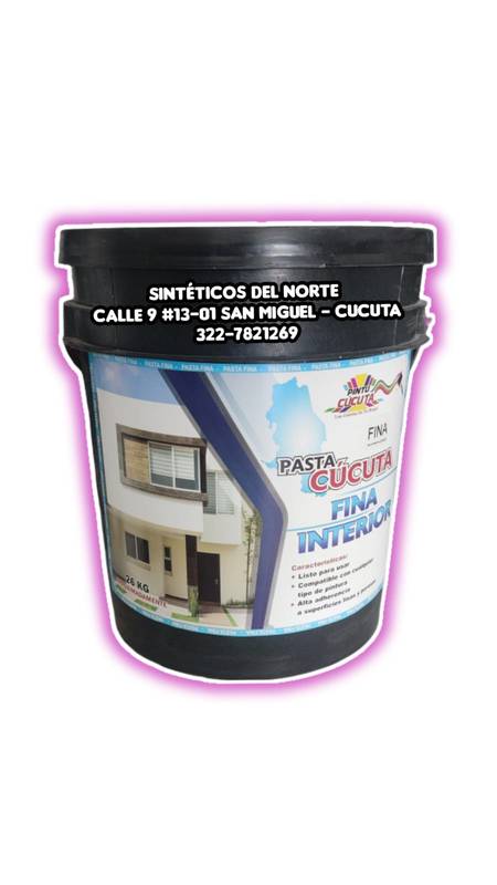 Pasta Fina Interior Pasta Cucuta Cuñete - PASTA | Sintéticos del Norte