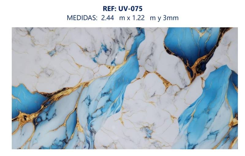 Placa Uv Marmol Ref 075 122*244 Cm - UV | Sintéticos del Norte