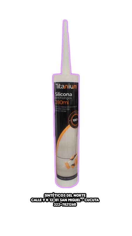 Silicona Antihongos Titanium Tubo 280ml Blanca Tta246 - SILICONA | Sintéticos del Norte
