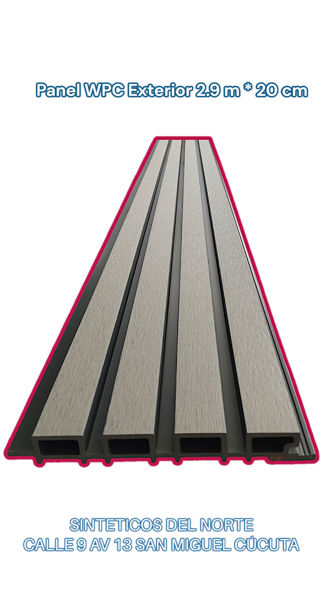 Wpc Exterior Ref Gris 290 * 20 Cm - WPC Exterior | Sintéticos del Norte