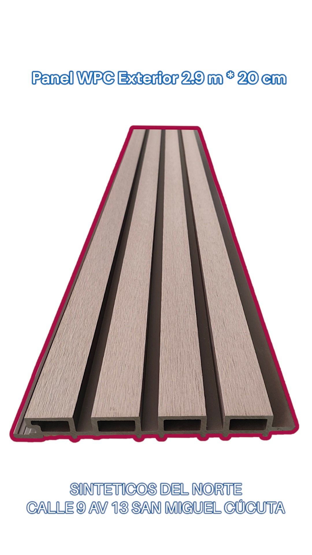 Wpc Exterior Ref Marron Oscuro 290 * 20 Cm - WPC Exterior | Sintéticos del Norte