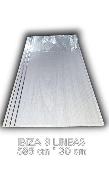 Lamina Cielo Raso En Pvc Ref Ibiza 3 Lineas 5,95 M * 0,30 M - Cielo Raso PVC | Sintéticos del Norte
