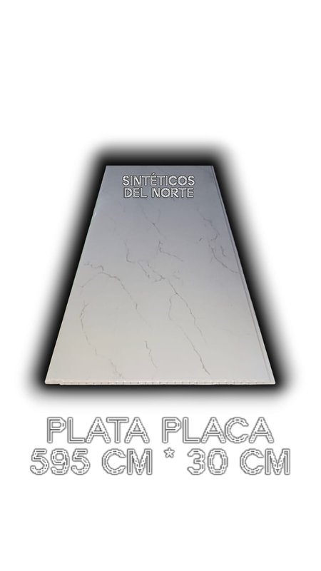 Lamina Cielo Raso En Pvc Ref Plata Placa 5,95 M * 0,30 M - Cielo Raso PVC | Sintéticos del Norte
