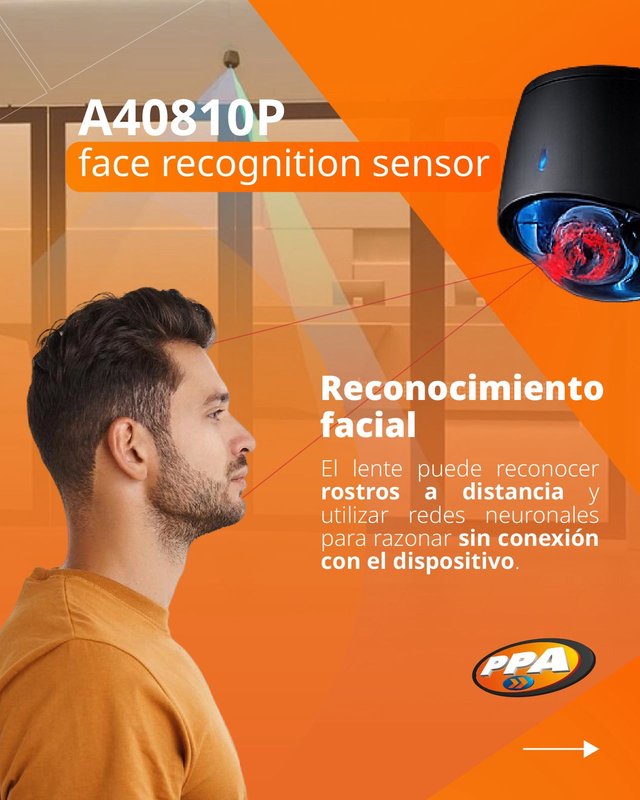Sensor De Reconocimiento Facial Ref: A40810p - VIDEOVIGILANCIA | Sintéticos del Norte